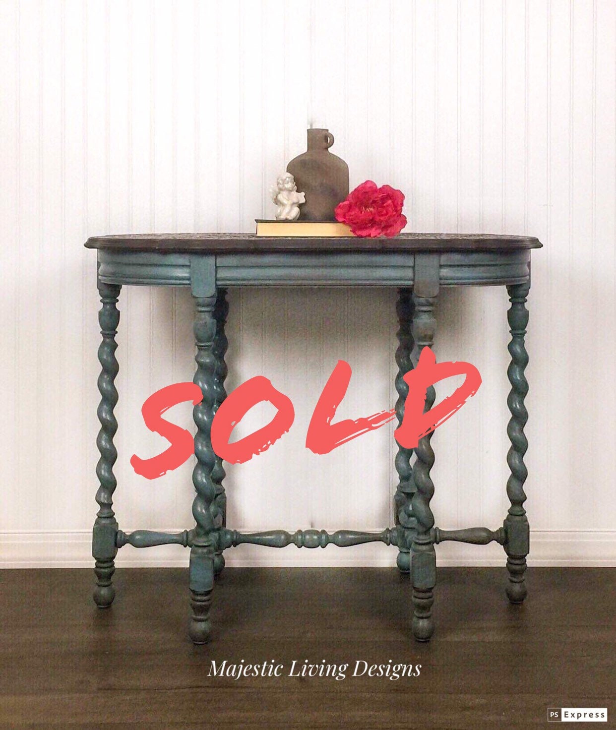 SOLD~Entry Table / Sofa Table w/ Barley Twist Legs