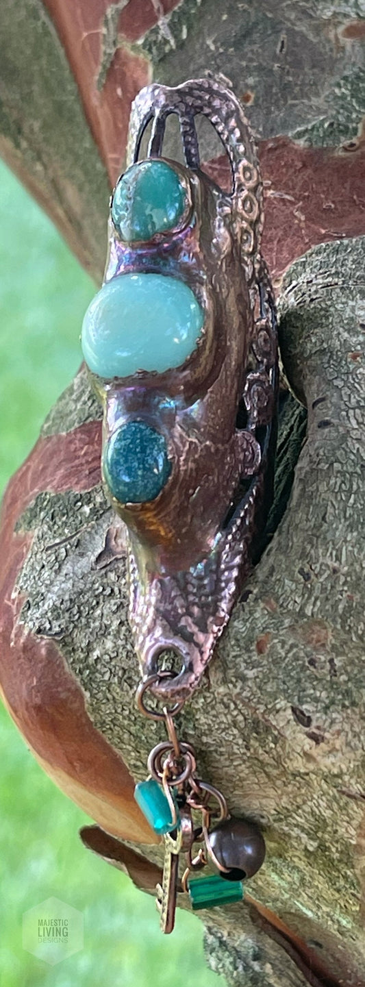 Dreadbead • Locbead • Hair Jewelry • Chrysoprase Jewelry • Dread decoration • Loc decoration • Hair wrap • Gemstone Dreadbead Electroformed