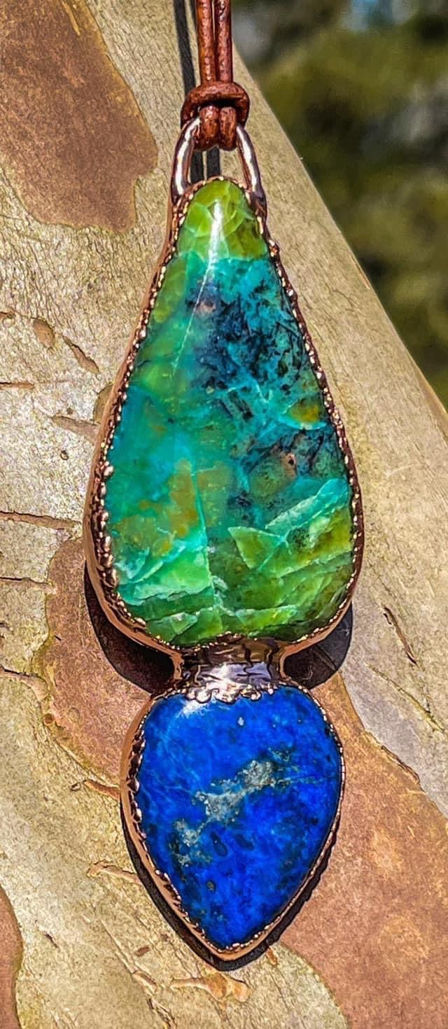 Opalized Petrified Wood w/ Lapis Lazuli