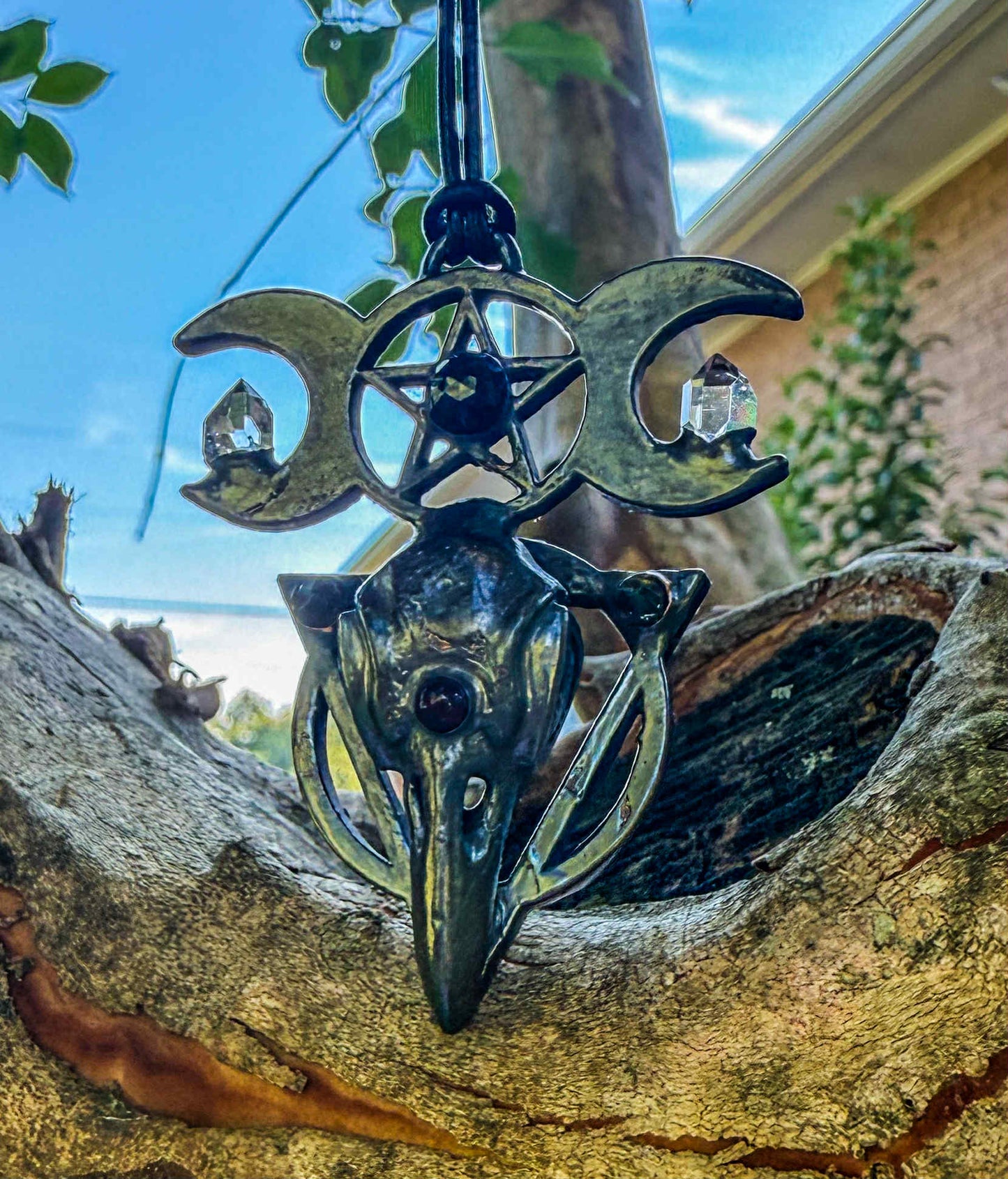 Raven Statement piece w/ Diamond Herkimers, Smoked Opals, Black Spinel & Blue Labradorite