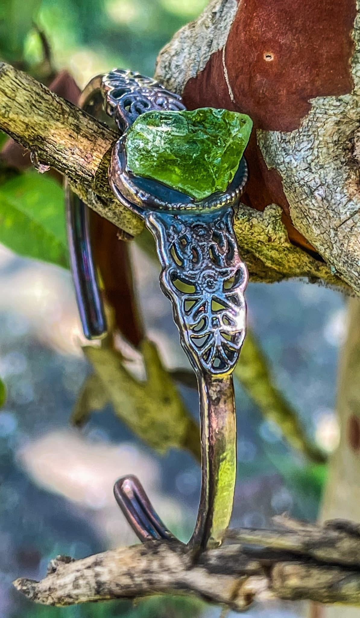 Custom Peridot Cuff Bracelet