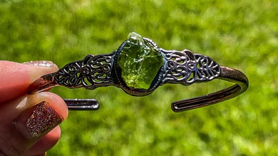 Custom Peridot Cuff Bracelet