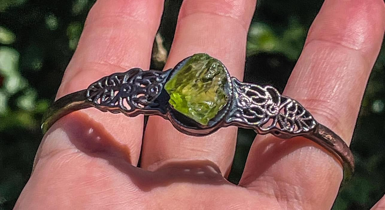 Custom Peridot Cuff Bracelet