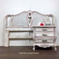 SOLD~ NOT AVAILABLE ~      Old World French Provincial Headboard & Nightstand