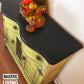 SOLD ~ NOT AVAILABLE Girly grunge / distressed yellow /solid cabinet /media center /console/entryway (free shipping)