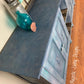 SOLD ~Blue/Grey Media Console Majestic Living
