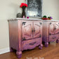 SOLD ~Rustic Boho Nightstands ~Ombré Majestic Living