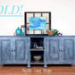 SOLD ~Blue/Grey Media Console Majestic Living