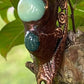 Dreadbead • Locbead • Hair Jewelry • Chrysoprase Jewelry • Dread decoration • Loc decoration • Hair wrap • Gemstone Dreadbead  Electroformed