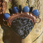 Indigo Gabbro Pendant • Dumortierite Jewelry •  Black Tourmaline Jewelry • Hippie Jewelry • Electroformed • Gifts for her • Stocking Stuffer
