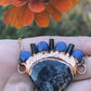 Indigo Gabbro Pendant • Dumortierite Jewelry •  Black Tourmaline Jewelry • Hippie Jewelry • Electroformed • Gifts for her • Stocking Stuffer