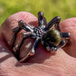 Gold Sheen Obsidian Spider Ring