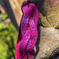 Rose Leather Mystery Braid Bracelet w/ Purple Color-shift Highlights