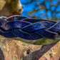 Mystery Braid Blue/Black Leather Bracelet