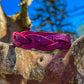 Rose Leather Mystery Braid Bracelet w/ Purple Color-shift Highlights