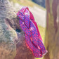 Rose Leather Mystery Braid Bracelet w/ Purple Color-shift Highlights
