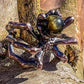 Gold Sheen Obsidian Spider Ring